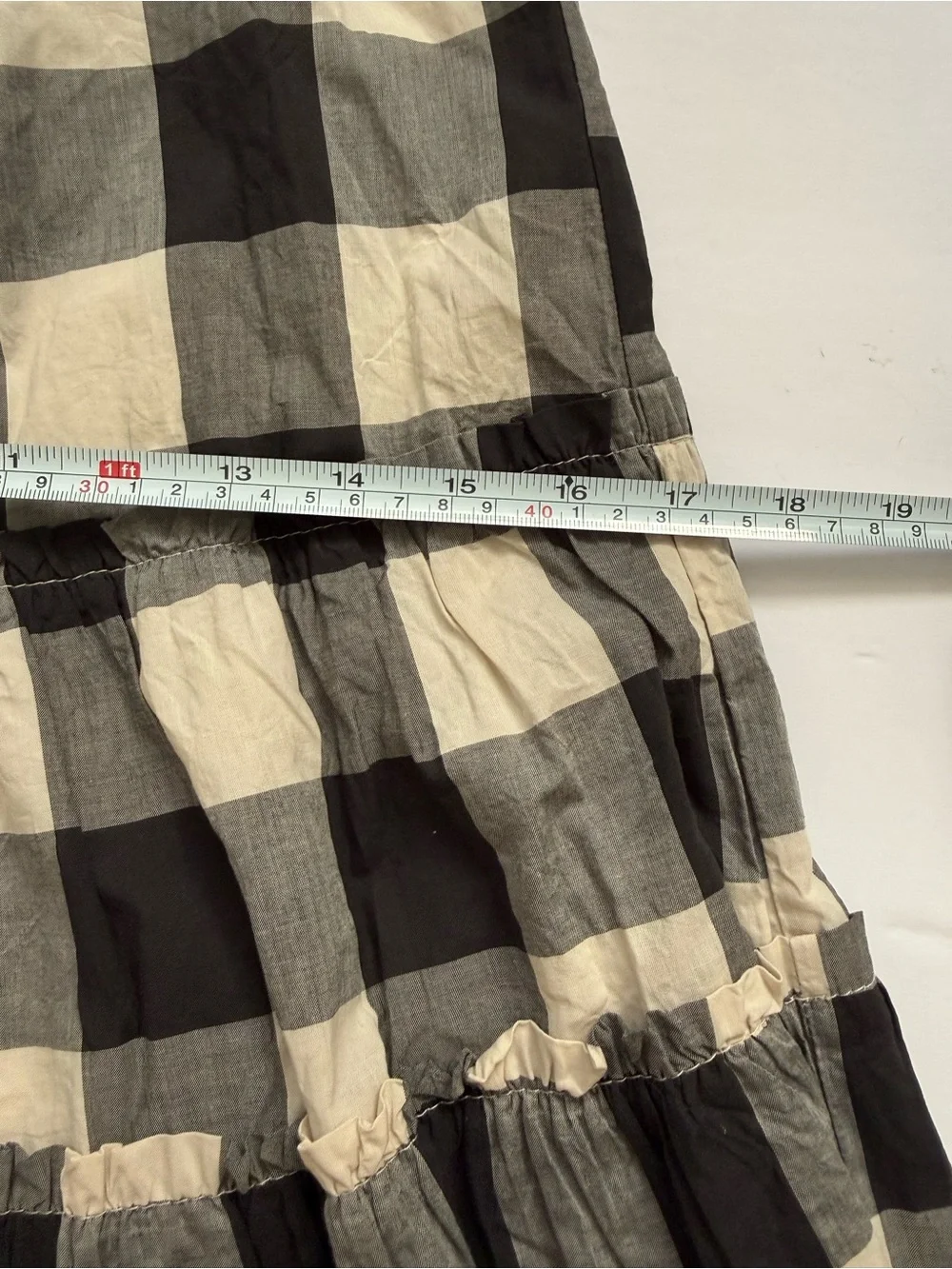 Gap Kids Gingham Tiered Cotton Dress Size M 8-9